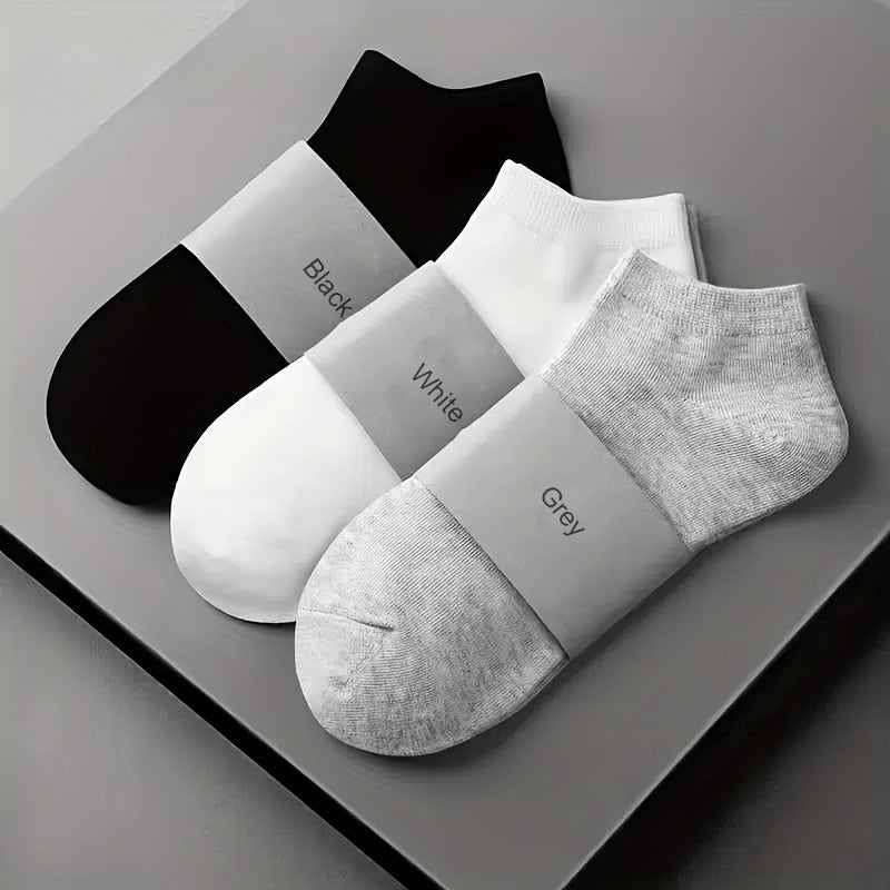 Zaventral 10 Pairs Women's Athletic Ankle Socks - Breathable Black & White Low Cut Sport Socks