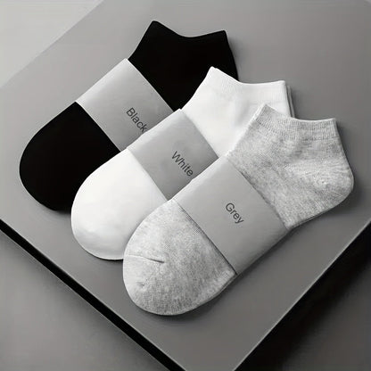 Zaventral 10 Pairs Women's Athletic Ankle Socks - Breathable Black & White Low Cut Sport Socks