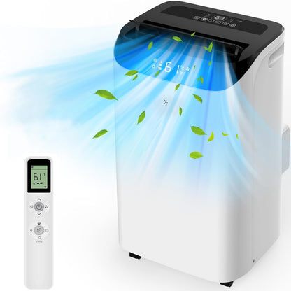 Portable Air Conditioners with Remote Control, 3-in-1 Free Standing Cooling AC Unit with Fan & Dehumidifier, Cools Room up to 700 sq.ft, Smart/Sleep Mode,3 Speed,Auto Swing,24H Timer