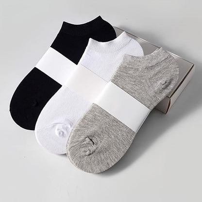 Zaventral 10 Pairs Women's Athletic Ankle Socks - Breathable Black & White Low Cut Sport Socks