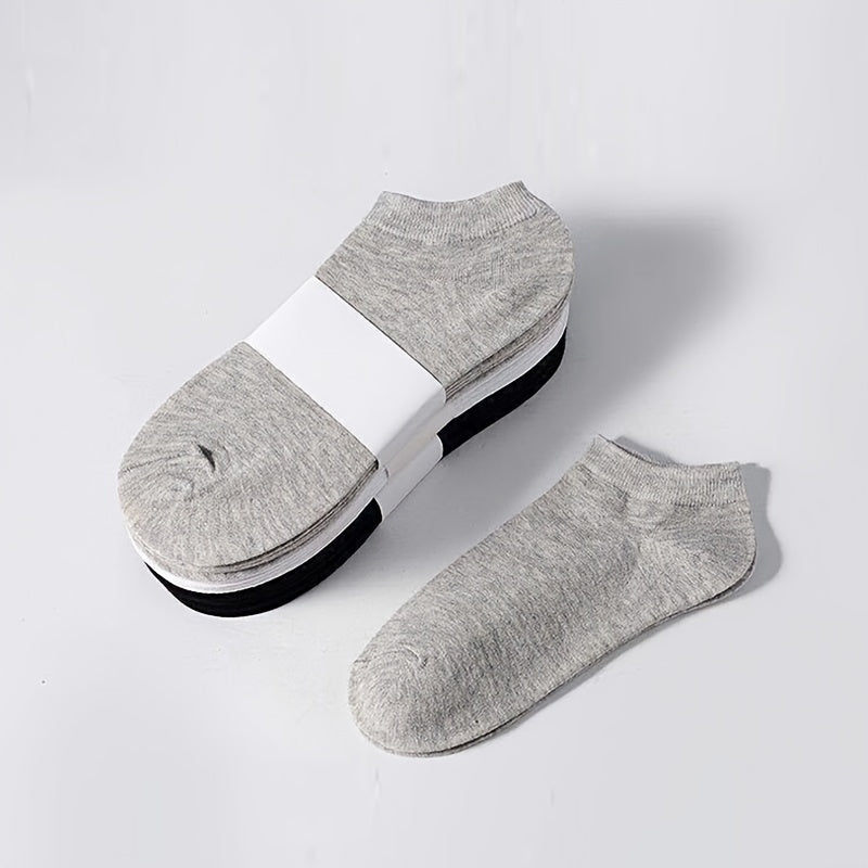Zaventral 10 Pairs Women's Athletic Ankle Socks - Breathable Black & White Low Cut Sport Socks