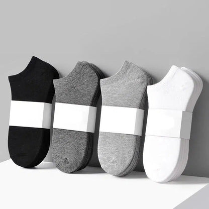 Zaventral 10 Pairs Women's Athletic Ankle Socks - Breathable Black & White Low Cut Sport Socks