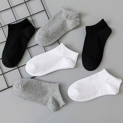 Zaventral 10 Pairs Women's Athletic Ankle Socks - Breathable Black & White Low Cut Sport Socks